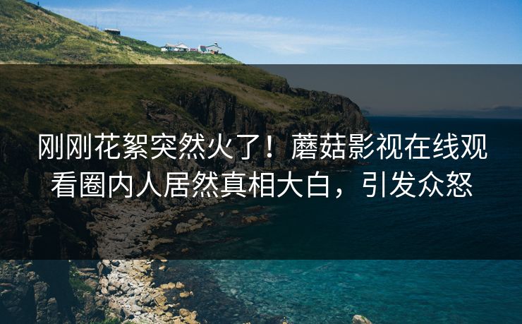 刚刚花絮突然火了！蘑菇影视在线观看圈内人居然真相大白，引发众怒